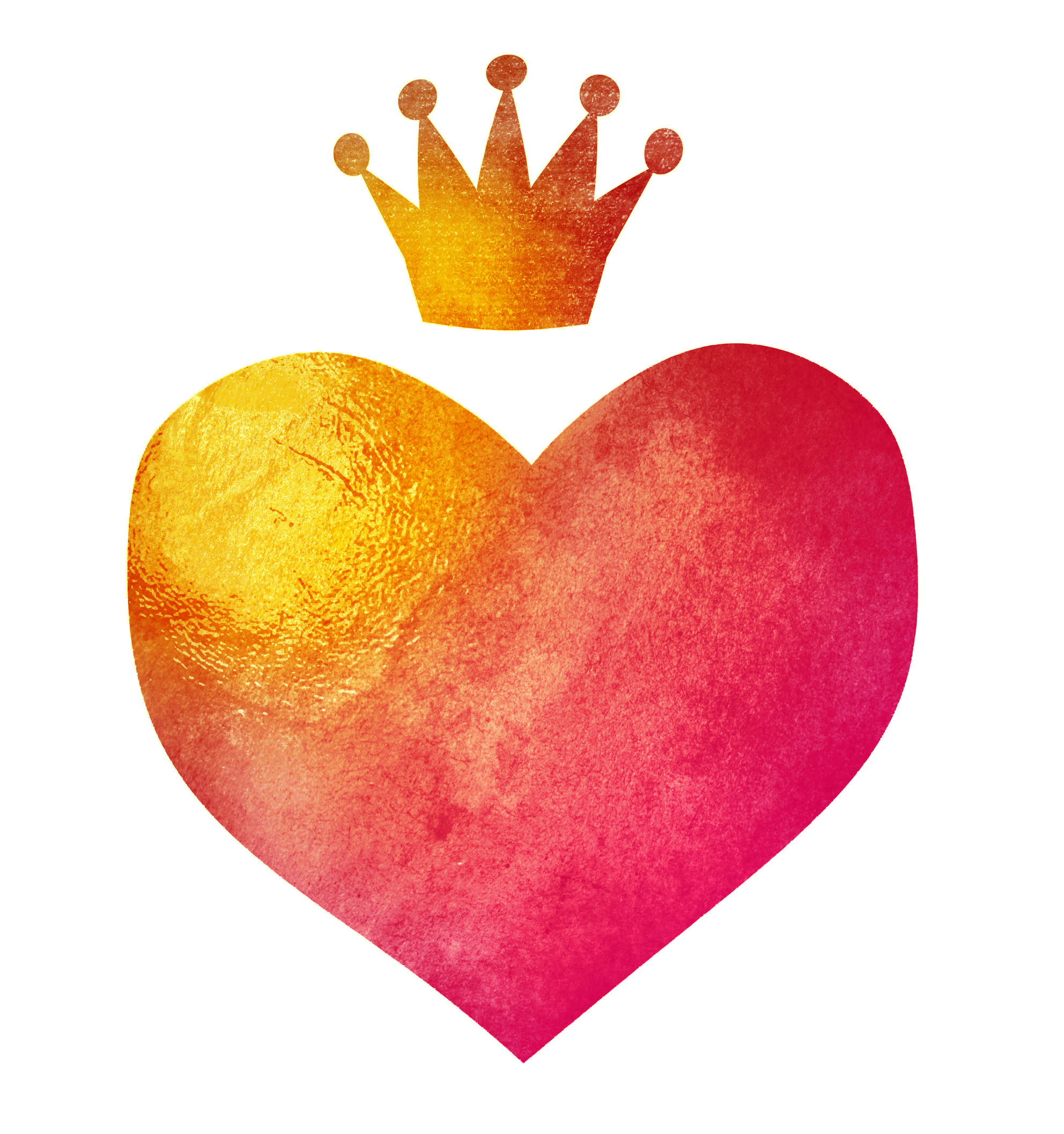 Illustration d'un cœur avec une couronne